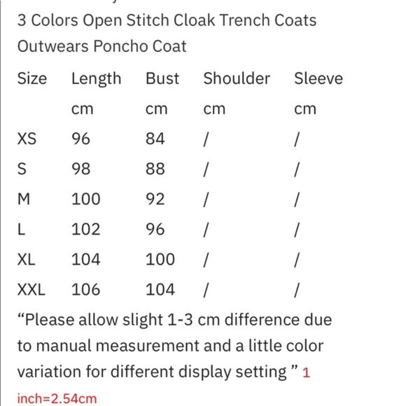 Haoduoyi Trench Cape Cloak Blazer Black Sz US 12 - Picture 10 of 11